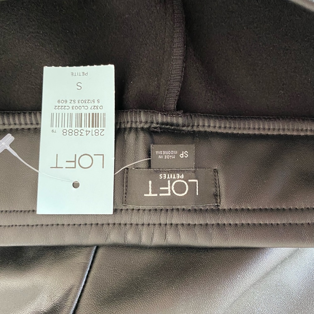 Petite Faux Leather Leggings